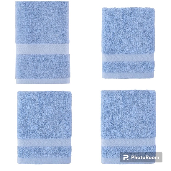 4 / Tommy Hilfiger Modern American Blue Mist Hand towel & washcloths - Picture 1 of 6